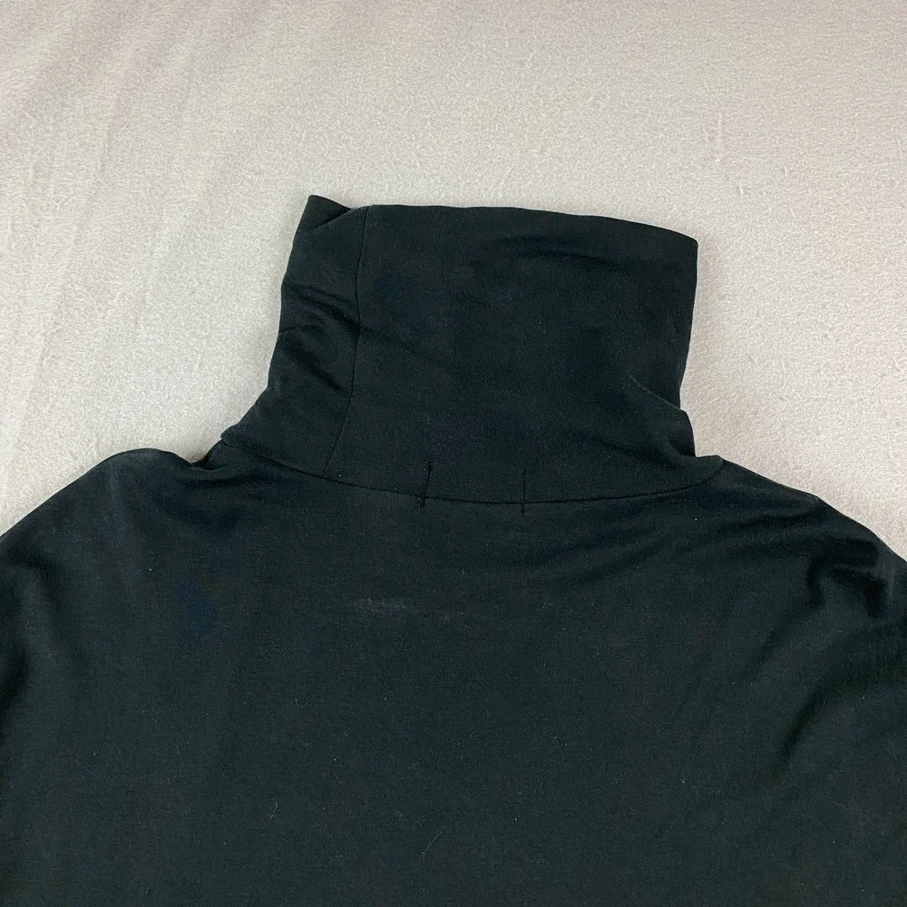 Polo Ralph Lauren Shirt Mens L black Turtleneck Long Sleeve flesh Pony Cotton